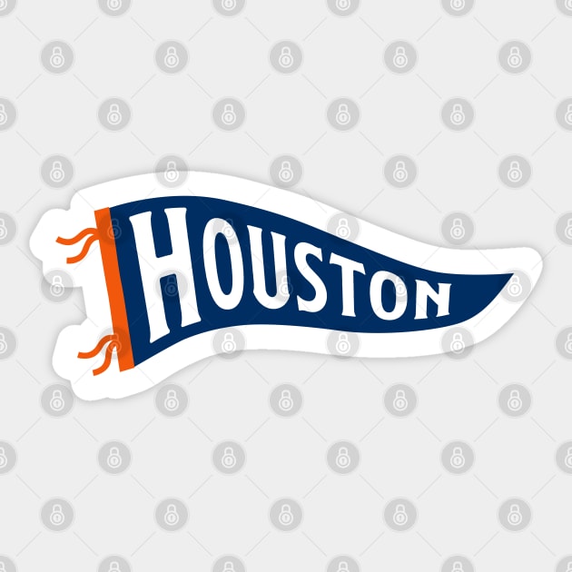 Houston Pennant - Orange Sticker by KFig21